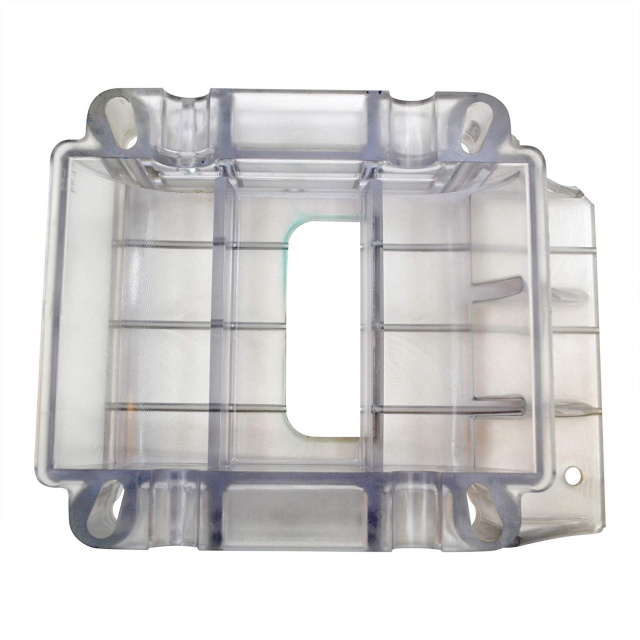 5 Oz. Clear Grooved Hopper Bottom for Hollymatic Super 54 Patty Machine. Replaces 2421